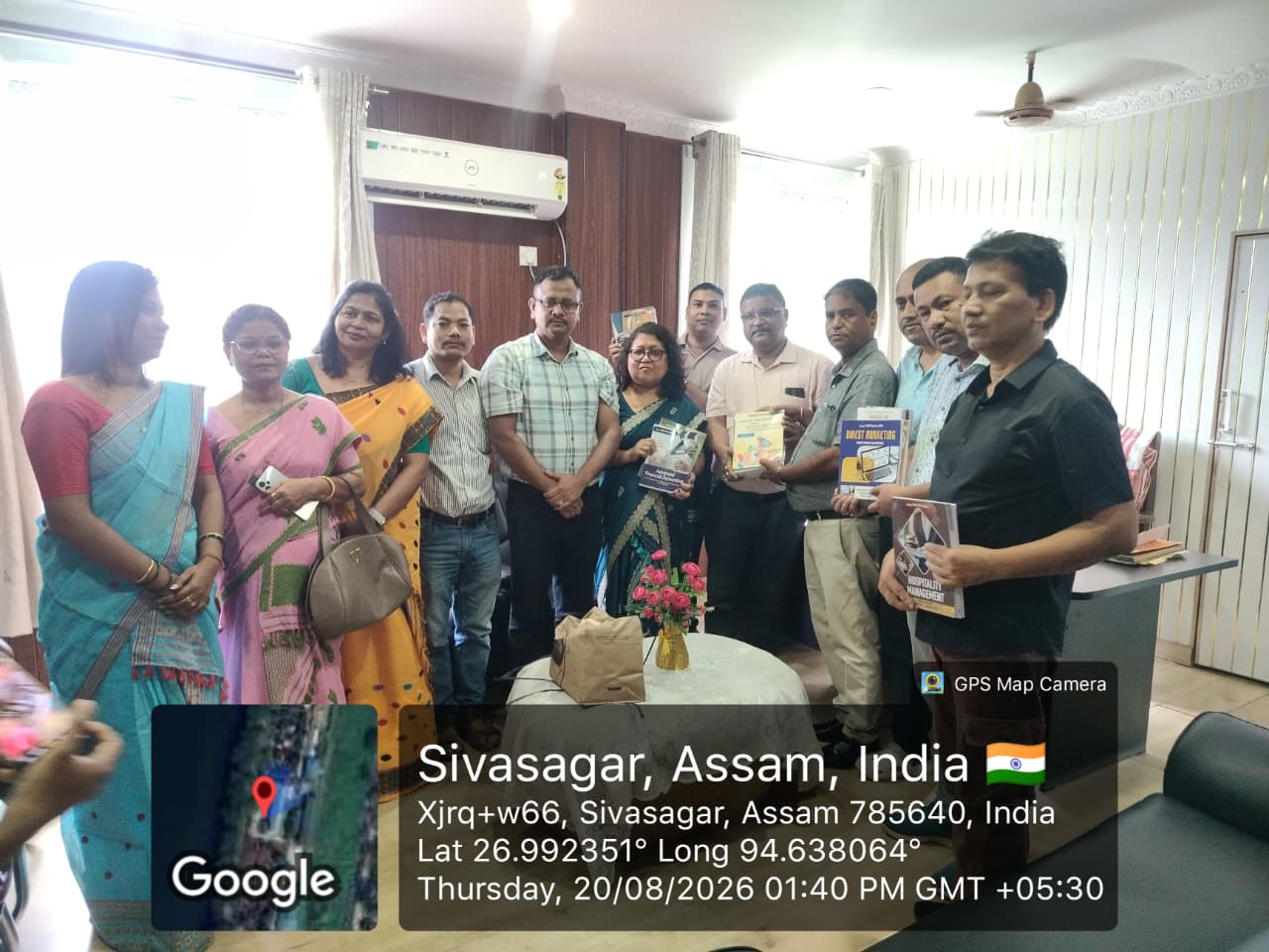 DDR College Chabua visite our college and offers some books to our Library 